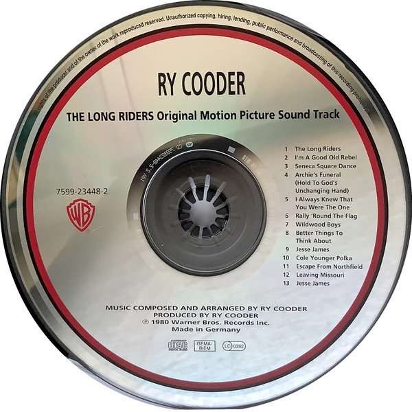 Ry Cooder - The Long Riders (Original Motion Picture Sound Track) (CD)