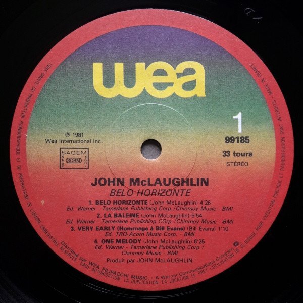 John McLaughlin - Belo Horizonte (LP)