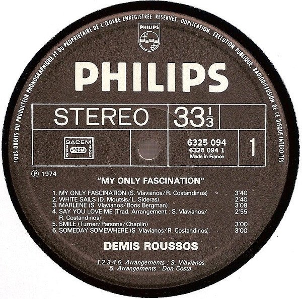 Demis Roussos - My Only Fascination (LP)