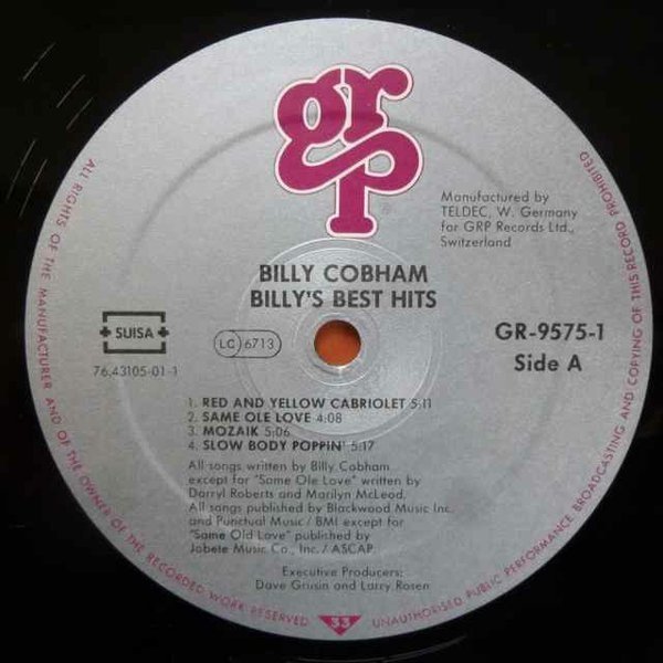 Billy Cobham - Billy's Best Hits (LP)