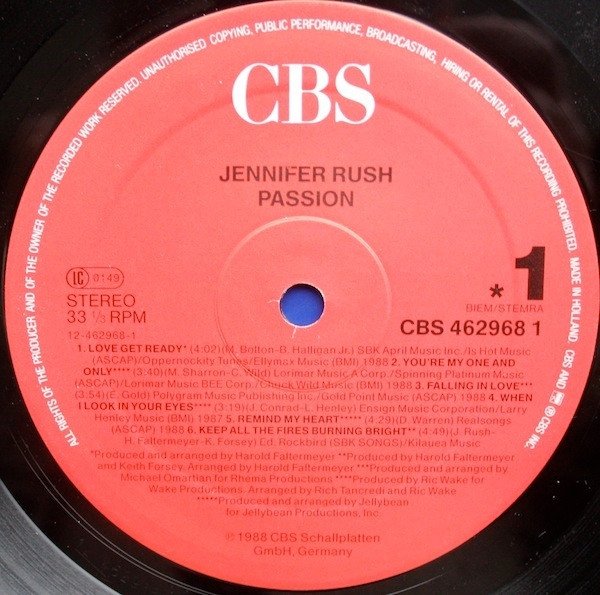 Jennifer Rush - Passion (LP)
