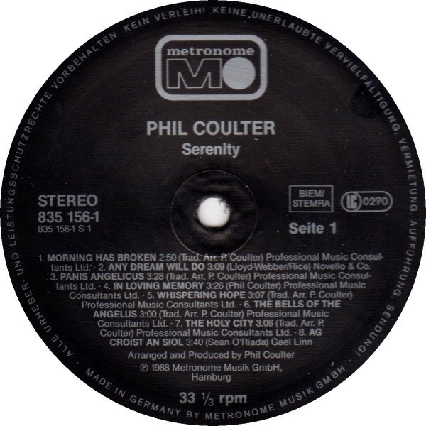 Phil Coulter - Serenity (LP)