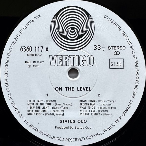 Status Quo - On The Level (LP)