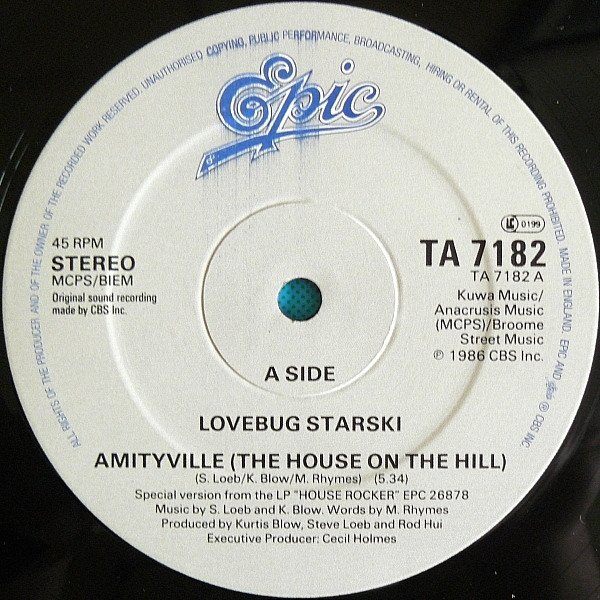 Lovebug Starski - Amityville (The House On The Hill) (12'')