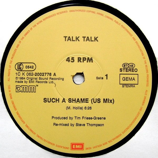 Talk Talk - Such A Shame / It's My Life (12'')
