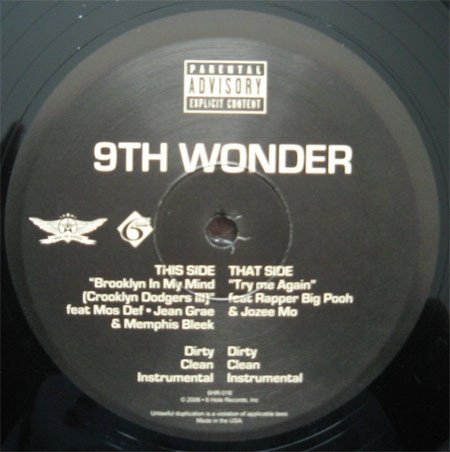 9th Wonder - Brooklyn In My Mind (Crooklyn Dodgers III) (12'')