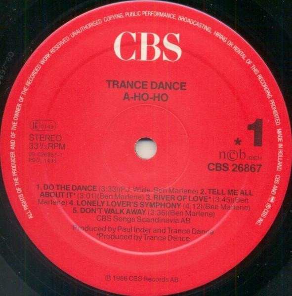 Trance Dance - A-Ho-Ho (LP)