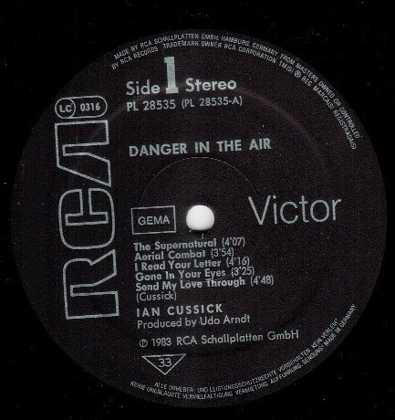 Ian Cussick - Danger In The Air (LP)