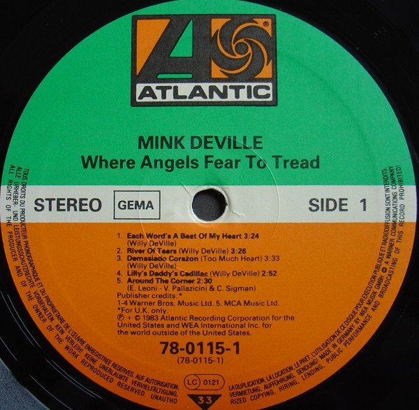 Mink DeVille - Where Angels Fear To Tread (LP)