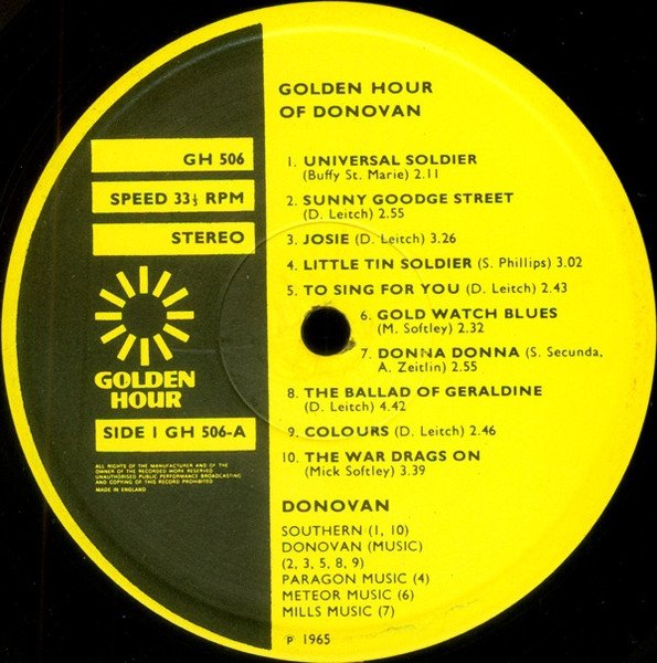 Donovan - Golden Hour Of Donovan (LP)