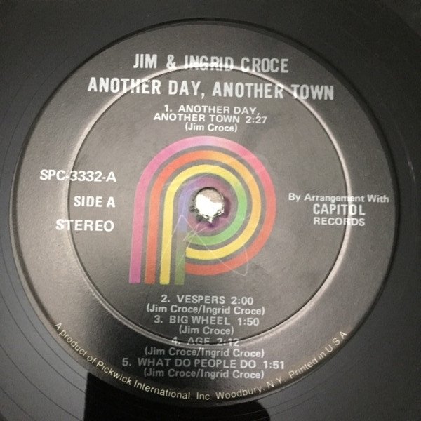 Jim &amp; Ingrid Croce - Another Day, Another Town (LP)