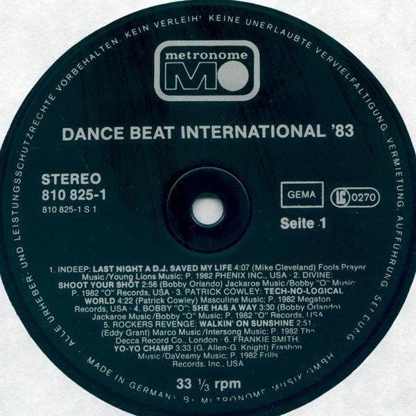 Dance Beat International '83 (LP)