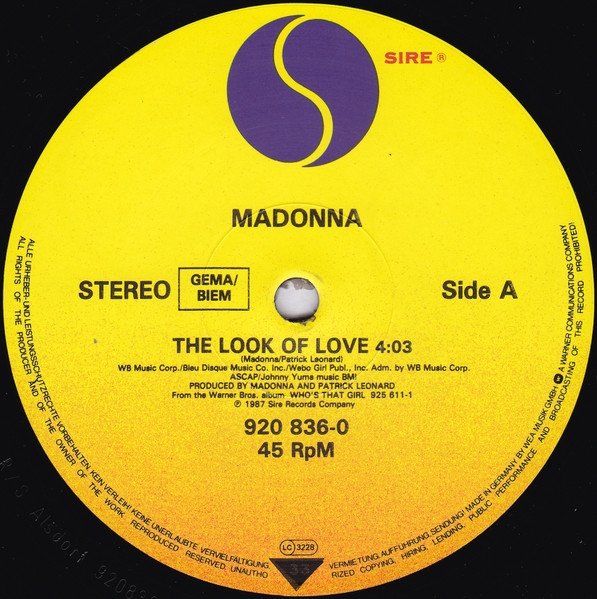 Madonna - The Look Of Love (12'')