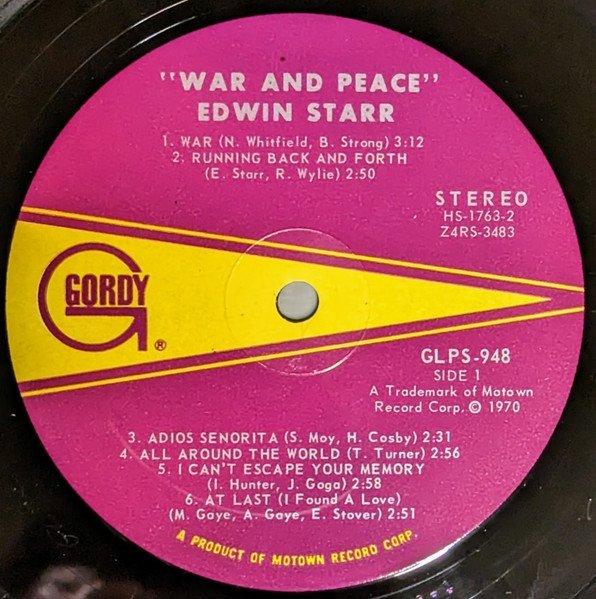 Edwin Starr - War And Peace (LP)