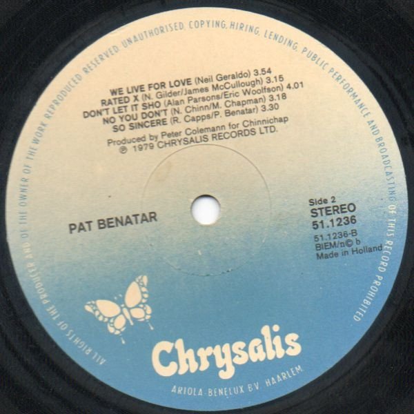 Pat Benatar - In The Heat Of The Night (LP)