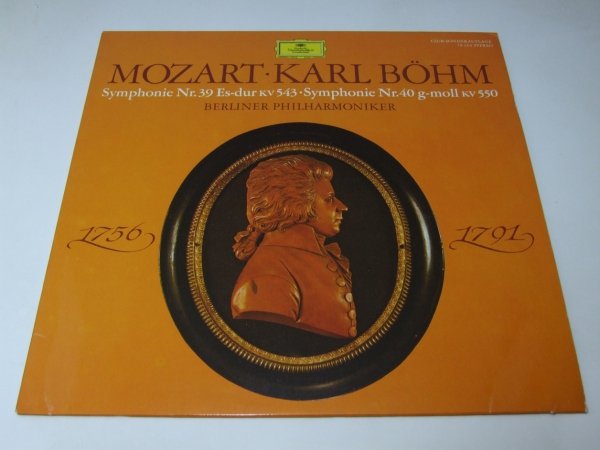 Mozart • Karl Böhm, Berliner Philharmoniker - Symphonie Nr.39 Es-dur KV 543 • Symphonie Nr.40 g-moll KV 550 (LP)