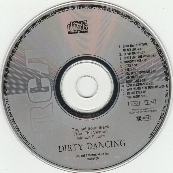 Dirty Dancing (Original Soundtrack From The Vestron Motion Picture) (CD)