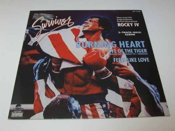 Survivor - Burning Heart / Eye Of The Tiger / Feels Like Love (12'')