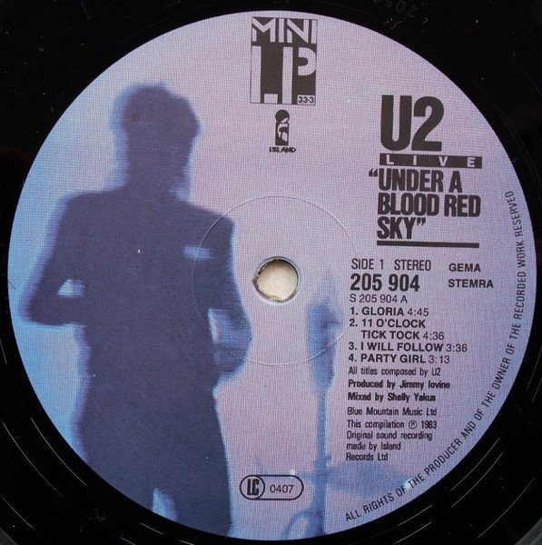 U2- Live &quot;Under A Blood Red Sky&quot; (LP)