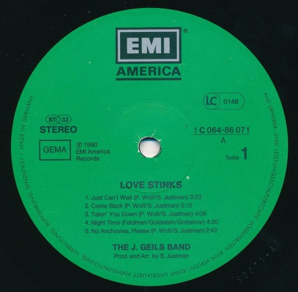 The J. Geils Band - Love Stinks (LP)