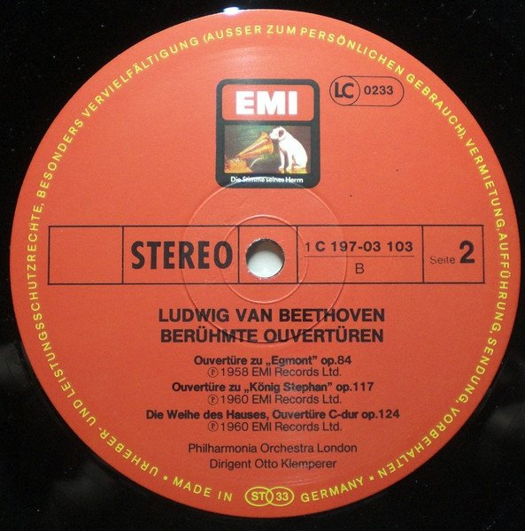 Beethoven - Otto Klemperer, New Philharmonia Orchestra, Philharmonia Orchestra - Berühmte Ouvertüren (2LP)