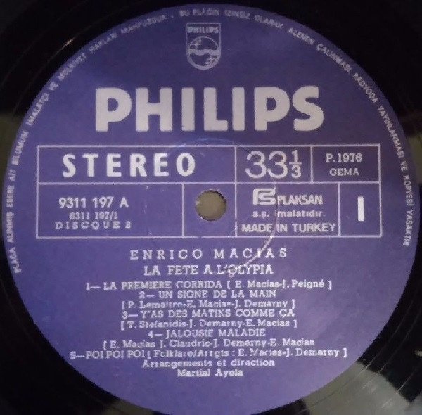 Enrico Macias &amp; Ajda Pekkan - La Féte À L’Olympia (2LP)