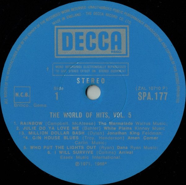 The World Of Hits Vol. 5 (LP)