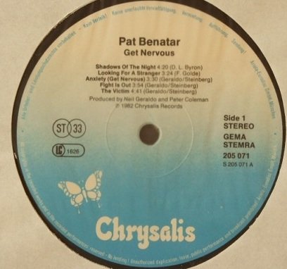 Pat Benatar - Get Nervous (LP)