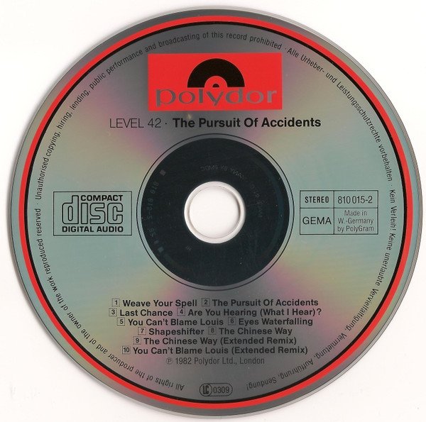 Level 42 - The Pursuit Of Accidents (CD)
