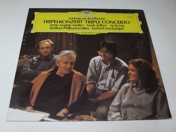 Ludwig van Beethoven, Anne-Sophie Mutter ∙ Mark Zeltser ∙ Yo Yo Ma, Berliner Philharmoniker ∙ Herbert von Karajan - Tripelkonzert = Triple Concerto (LP)