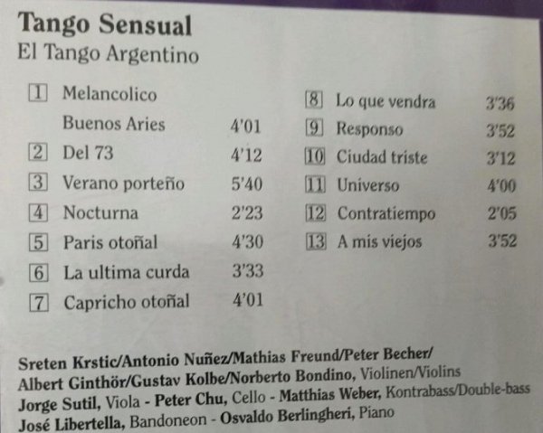 Tango Senual - El Tango Argentino (CD)