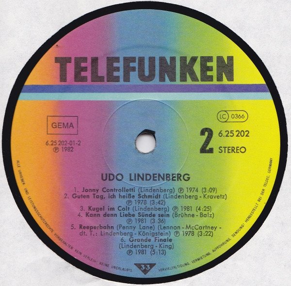 Udo Lindenberg - Udo Lindenberg (LP)