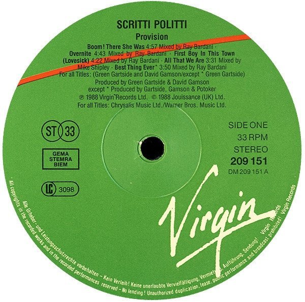 Scritti Politti - Provision (LP)