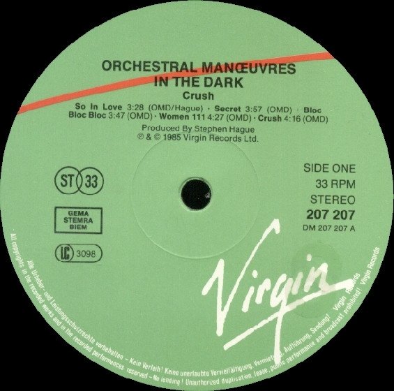 Orchestral Manœuvres In The Dark (OMD) - Crush (LP)