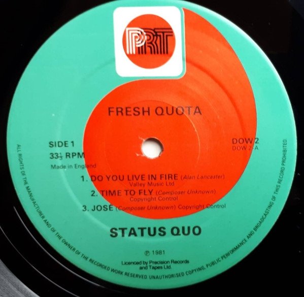 Status Quo - Fresh Quota (10'')