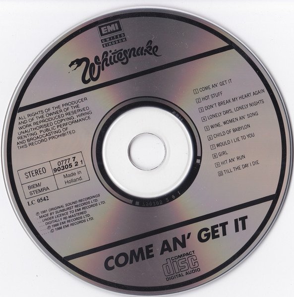Whitesnake - Come An' Get It (CD)