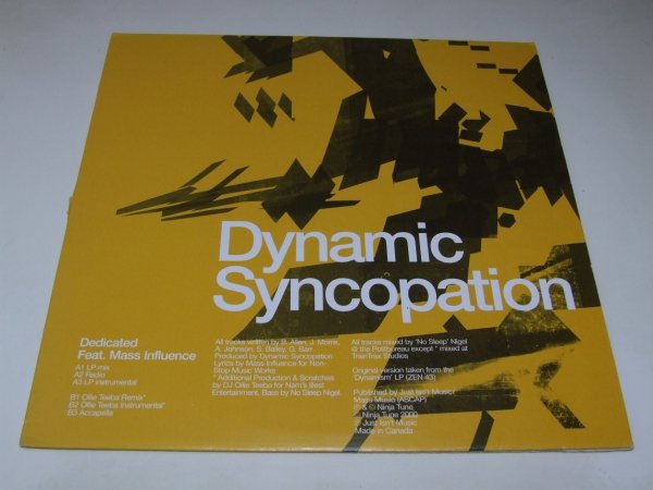 Dynamic Syncopation Feat. Mass Influence - Dedicated (12'')
