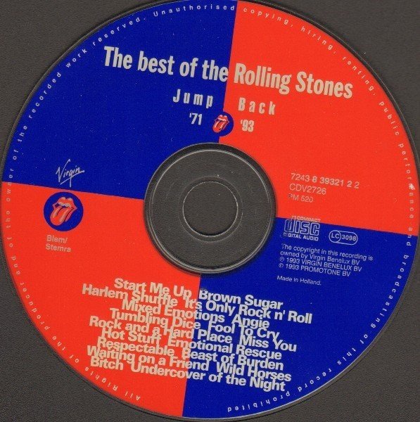 The Rolling Stones - Jump Back (The Best Of The Rolling Stones '71 - '93) (CD)
