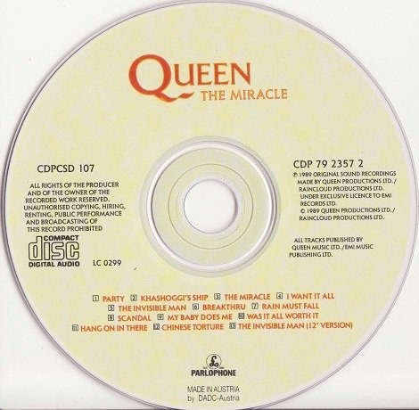 Queen - The Miracle (CD)