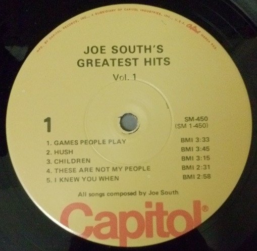 Joe South - Joe South's Greatest Hits Vol. I (LP)