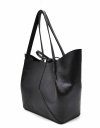 Shopper torebka skóra naturalna czarna Laura Biaggi