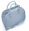 Torebka kuferek skóra naturalna niebieska blue Laura Biaggi