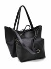 Shopper torebka skóra naturalna czarna Laura Biaggi