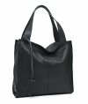 Vera Pelle Italy torebka shopper skóra naturalna czarny