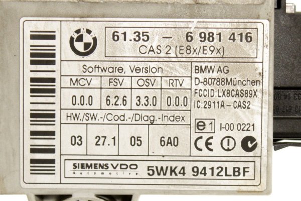 Komputer silnika CAS stacyjka - BMW - 5 - zdjęcie 7
