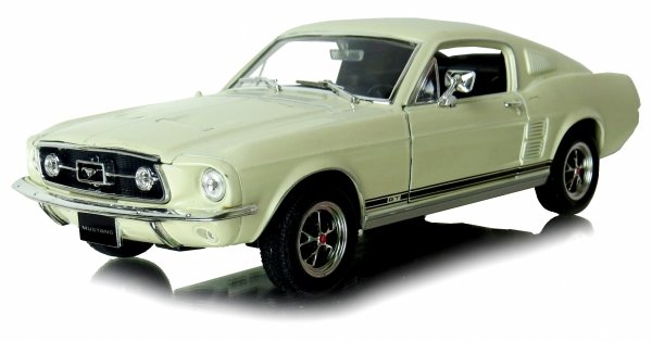 1967 FORD MUSTANG GT Auto METALOWY MODEL Welly 1:24