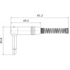 Roxtone RJ2RPP-BG Wtyk typu Jack 6.3mm mono
