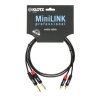 Klotz KT-CJ600 Twin Kable Czarny 6m 2xJack-2xRCA