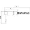 Roxtone RJ3RPP-BG Wtyk typu Jack 6.3mm stereo