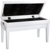 Roland RPB-D400PW podwójna ława do pianina biały połysk regulowana ze schowkiem